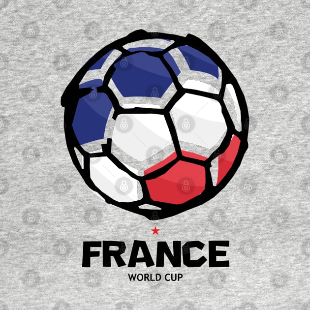 France Football Country Flag by KewaleeTee